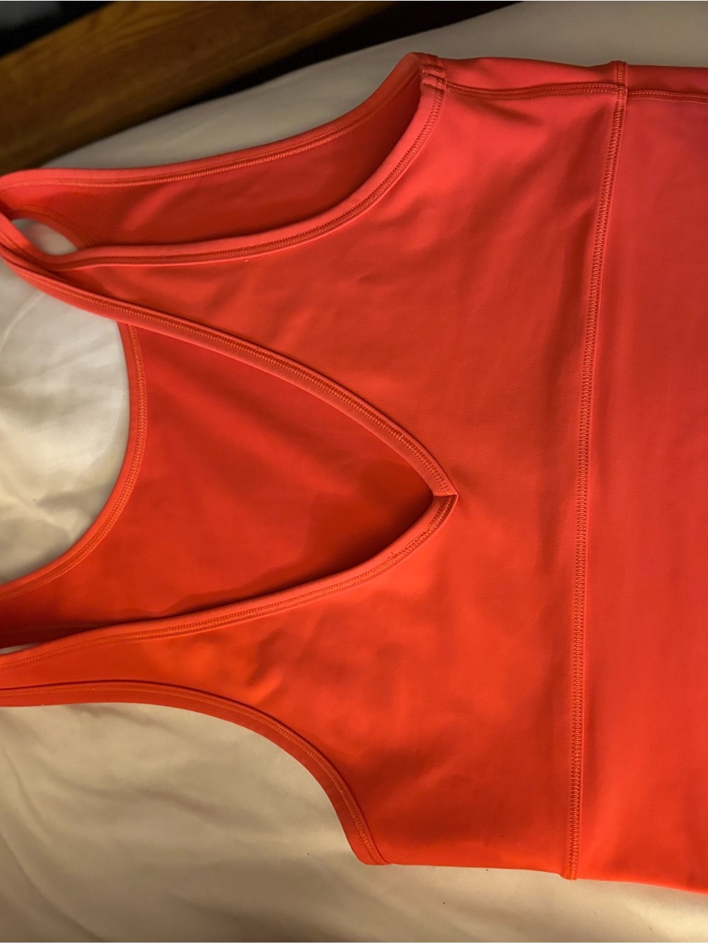 lululemon athletica Women's Crop Top in Bright Coral-Red